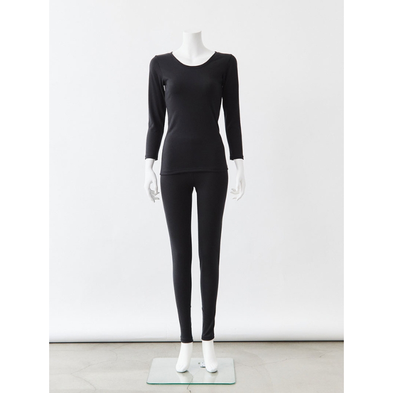 365日のメリノウールインナー advance レギンス グレー ブラック