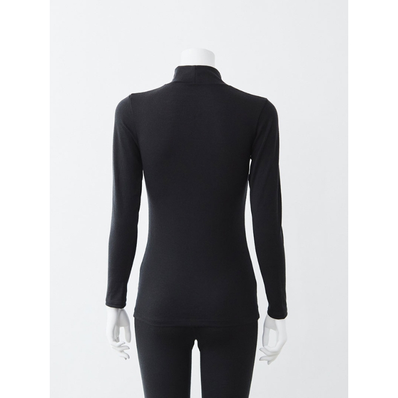 365日のメリノウールインナー advance ハイネック ブラック