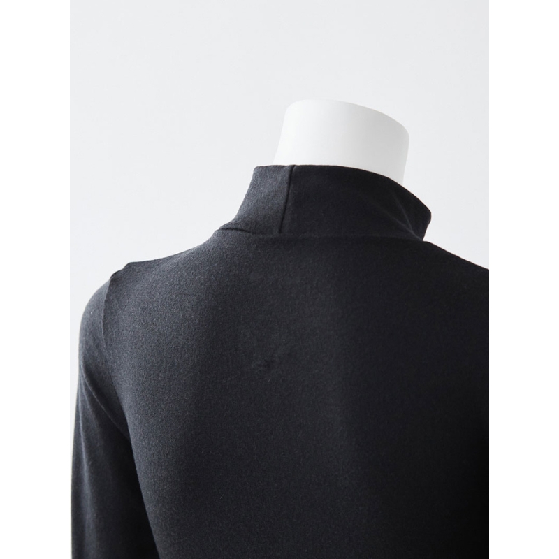 365日のメリノウールインナー advance ハイネック ブラック