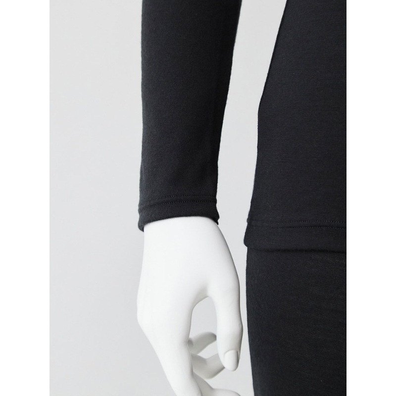 365日のメリノウールインナー advance ハイネック ブラック