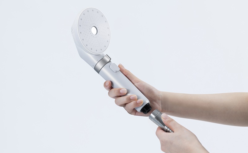 ウルトラファインバブルクレンジングシャワーヘッド SHJ-M01-W シェルホワイト シャワーヘッド 節水 アイリスオーヤマ 水圧 強い ミコラ MiCOLA ウルトラファインバブル JETモデル 高水圧 モード切替 手元スイッチ ミスト バブル ストレート