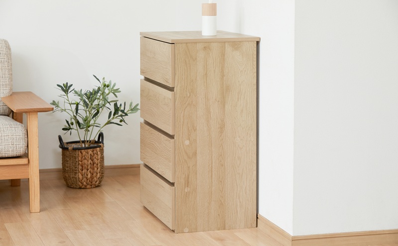 組立簡単ウッドチェスト KKWCー590 ナチュラル チェスト 4段 タンス 箪笥 収納 アイリスオーヤマ ローチェスト 衣装ケース 組み立て簡単 工具不要 引き出し 開閉スムーズ 北欧 おしゃれ シンプル 衣類 服 収納ケース 衣類収納ケース