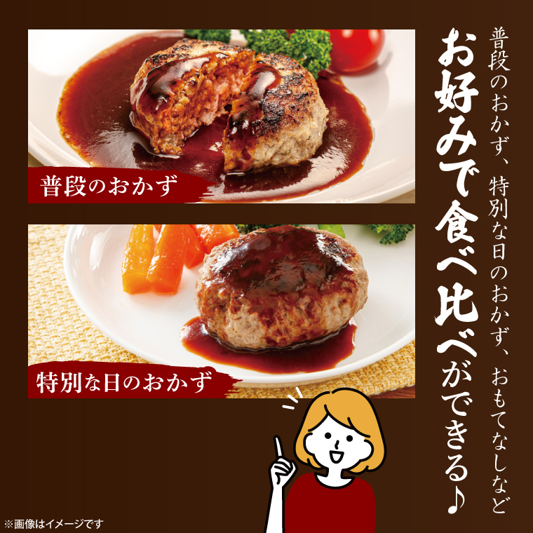 【茨城県共通返礼品】常陸牛100％ vs 常陸牛入りハンバーグの食べ比べセット （計10個入り）常陸牛使用｜ブランド牛 銘柄牛 和牛 黒毛和牛 国産 A5・A4ランク 等級 お肉 牛肉 真空 小分け 個包装 茨城県 大子町（DD021）