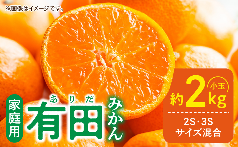 【和歌山県有田郡湯浅町】DZ6220_家庭用 有田みかん 和歌山 小玉(2S,3Sサイズ混合) 約2kg