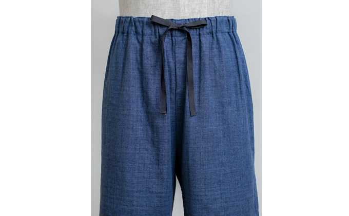 PGガーゼ パジャマ メンズ スラブ インディゴネイビー