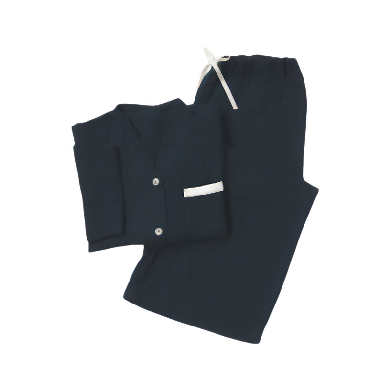 PGガーゼ 夏ガーゼパジャマ レディス ネイビー