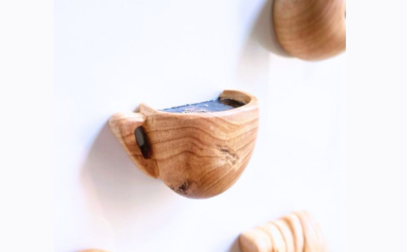 天然木のマグネット（コーヒーセット） マグネット 強力 コーヒーカップ かわいい おしゃれ 飾り セット 愛知県 日進市