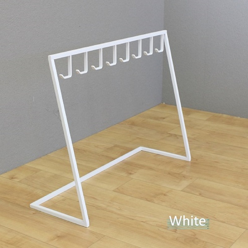 帽子収納ハンガー 白 帽子収納スタンド 帽子スタンド 帽子ラック 帽子掛け キャップ キースタンド 帽子ディスプレイ 吊り下げ 帽子 8個 野球帽 ハンチング帽 省スペース 玄関 収納 押し入れ クローゼット スチール 鉄 無垢材 卓上