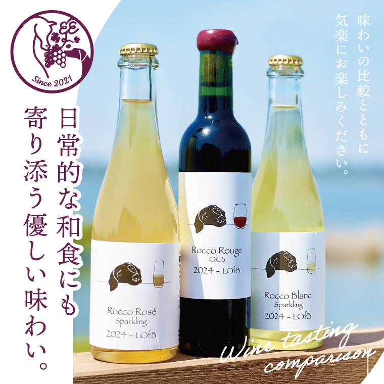 3種の2024ものハーフボトルセット～行方市内の自社畑ぶどう（2024年収穫）で醸造したワイン～｜ワイン  ボトルワイン 酒 お酒 酒類 赤ワイン スパークリングワイン ボトル ぶどう セット ワインセット 茨城県 行方市(GQ-8)