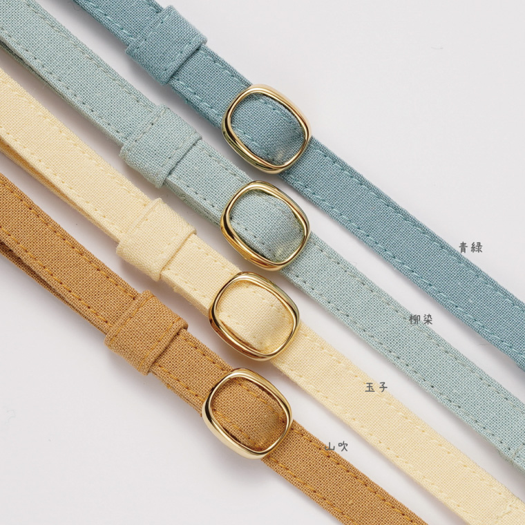 ぽぽねこ 猫首輪 MUJIコットンプレーン セイフティバックル・鈴付き・ハゲにくい（BP007）