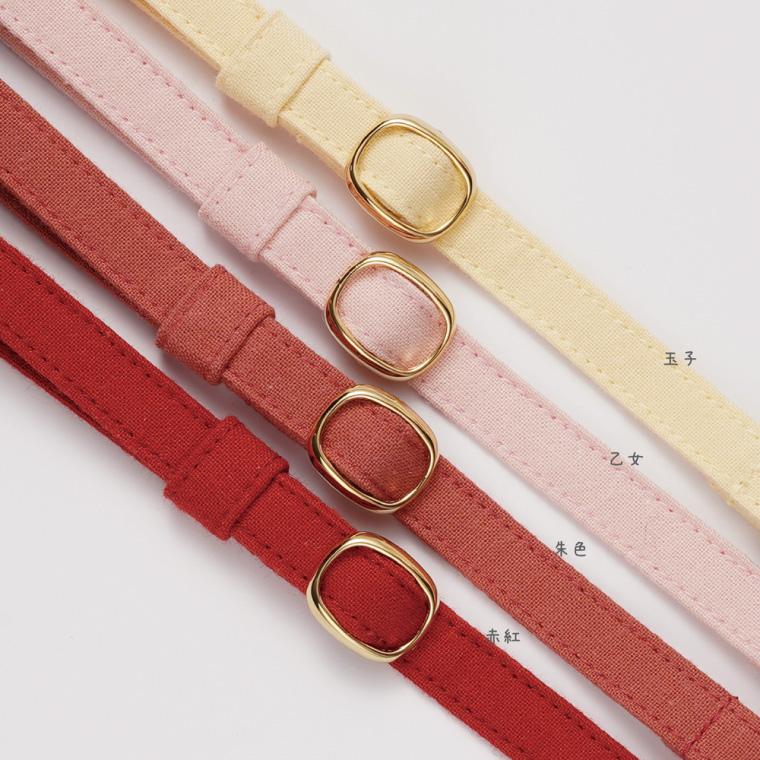 ぽぽねこ 猫首輪 MUJIコットンプレーン セイフティバックル・鈴付き・ハゲにくい（BP007）