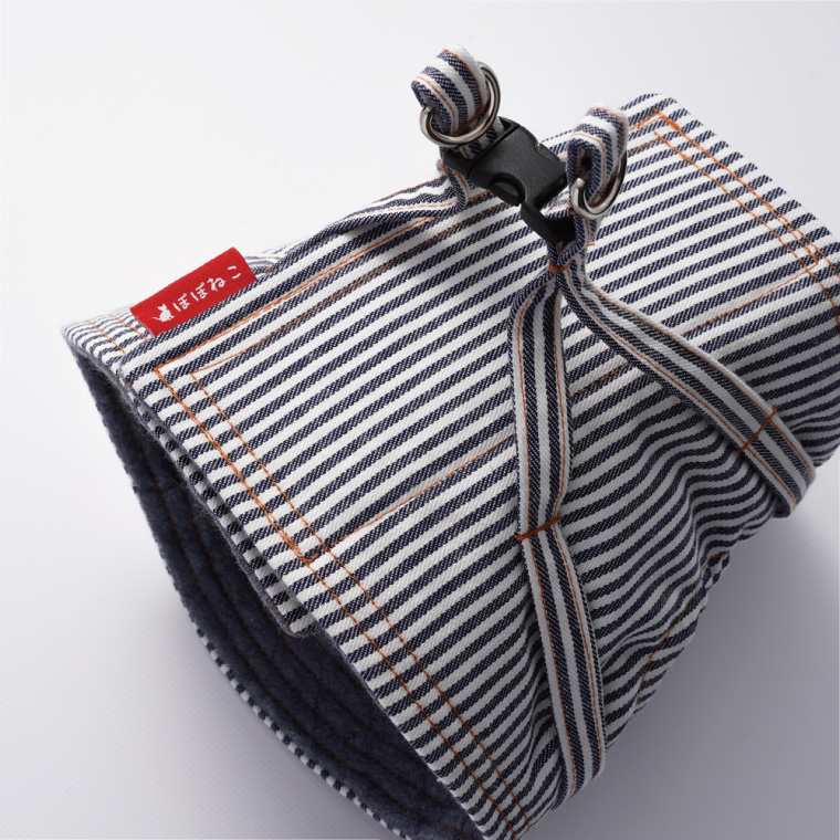 ぽぽねこ 猫に優しいベスト型ハーネス・リード付き（国産・オーガニックコットン・着せやすく脱げにくい）(BP010)