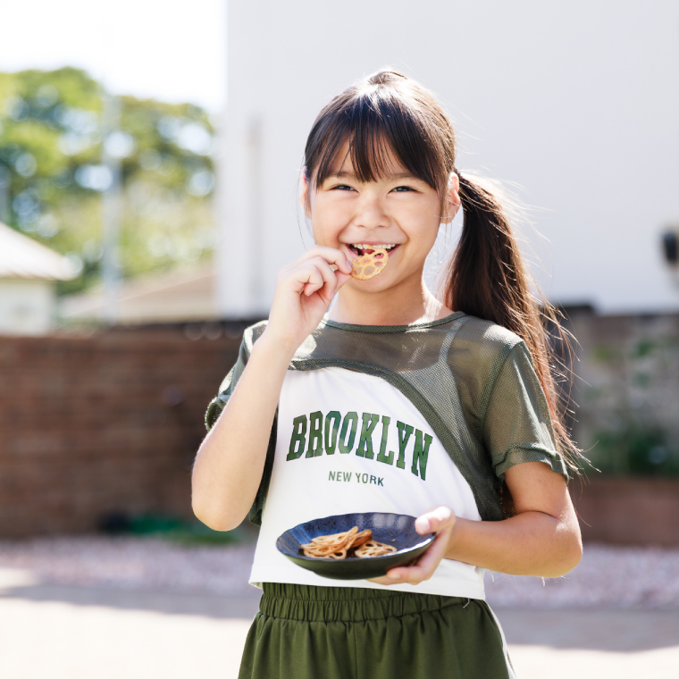 ★数量限定★ れんこんチップス (しお，砂糖) 各３袋　計６袋 オーガニック肥料で育てたれんこん使用 【 茨城県 鹿嶋市 有機栽培 チップス オーガニック レンコン 蓮根 】（KBJ-6）