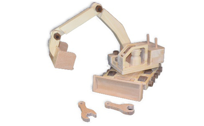 【年末受付限定】手づくり木のおもちゃ　ショベルカー 玩具 子供用