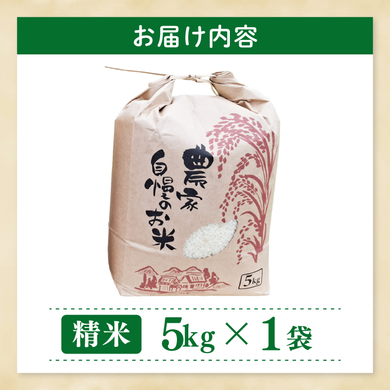 農家のお米～にじのきらめき５kg～【お米 米 コメ こめ こしひかり 北茨城市 茨城県】(DF002)