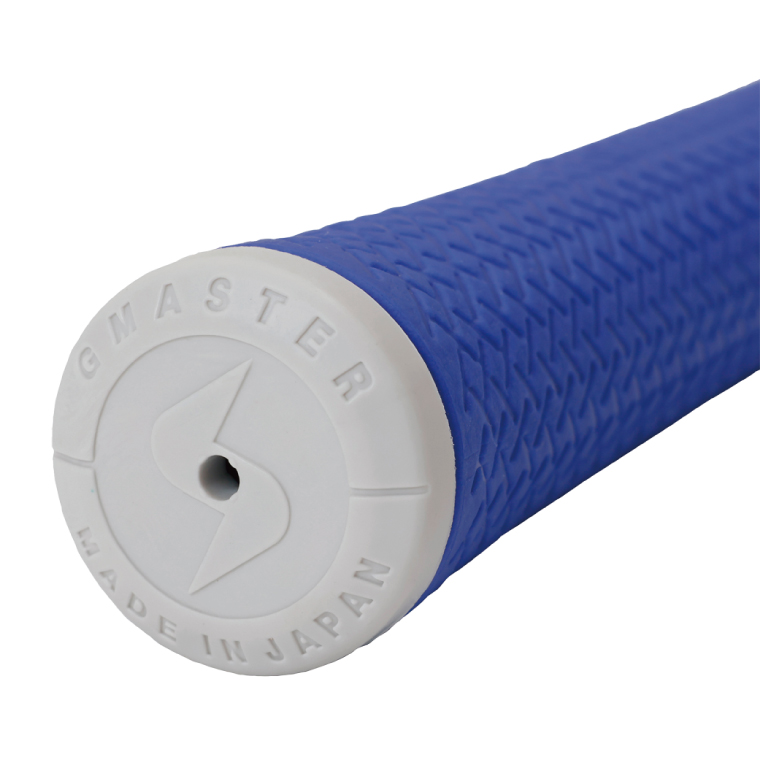 【5本セット】GMASTER GOLFGRIP(スタンダード　49g±1　バックライン無)　ロイヤルブルー×ホワイトト【ゴルフ ゴルフグリップ 高精度 スタイリッシュ グリップ 国産 国内生産】（CW011）