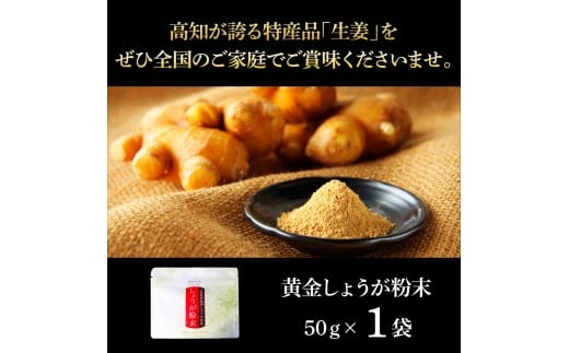 黄金しょうが粉末50g×1袋 - しょうが ショウガ 生姜 生姜パウダー 坂田信夫商店 黄金しょうが 高知 国産 料理 紅茶 しょうが湯 健康 美容 ふるさとのうぜい 故郷納税 3000円 返礼品