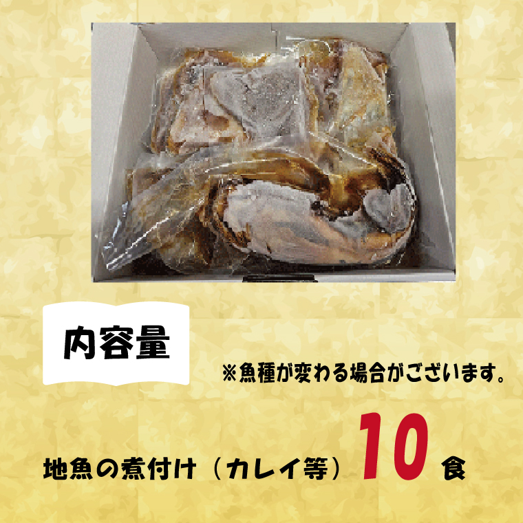 【期間限定】【内容量倍増】大津港産の地魚煮つけ10食分（魚種おまかせ）（AA211）