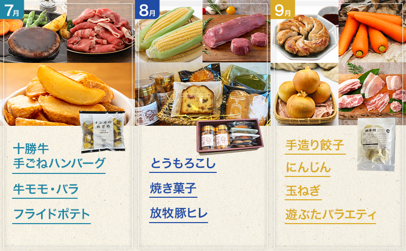 十勝幕別の定期便 1年間選りすぐり 全12回 【 チーズ 蜂蜜 ハンバーグ 麺 ウインナー ベーコン 餃子 グラタン 麺 和菓子 スイーツ カレー 牛 豚 野菜 北海道 十勝 幕別 】