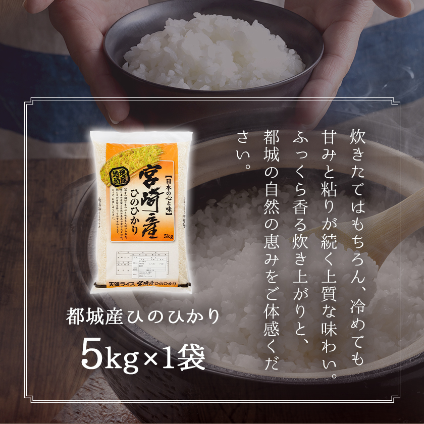 宮崎県都城市のふるさと納税 お米 新米 都城産ひのひかり5kg(5kg×1袋)_AO-A701