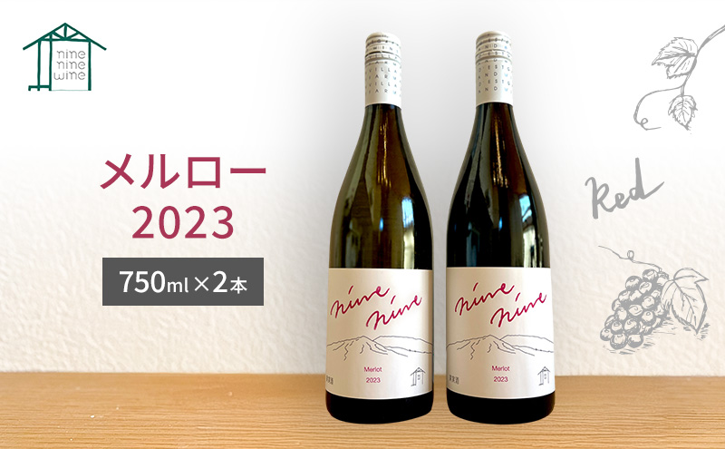 赤ワイン2本セット Merlot/メルロー 2023 長野 信州 小諸市ワイン 赤ワイン