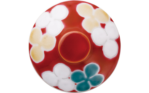 九谷和グラス ワイングラスクローバー（レッド） 工芸品 グラス コップ 食器 F6P-3001