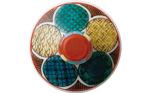 九谷和グラス 冷酒グラス古九谷丸紋 工芸品 グラス コップ 食器 F6P-3153