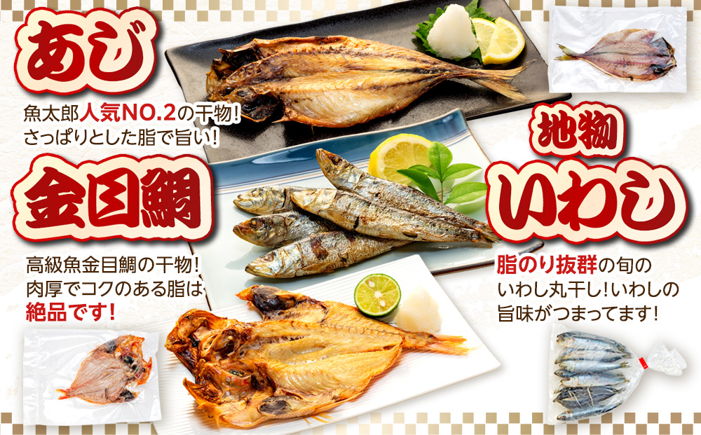 魚太郎名物 自家製とろさば入り 干物セット