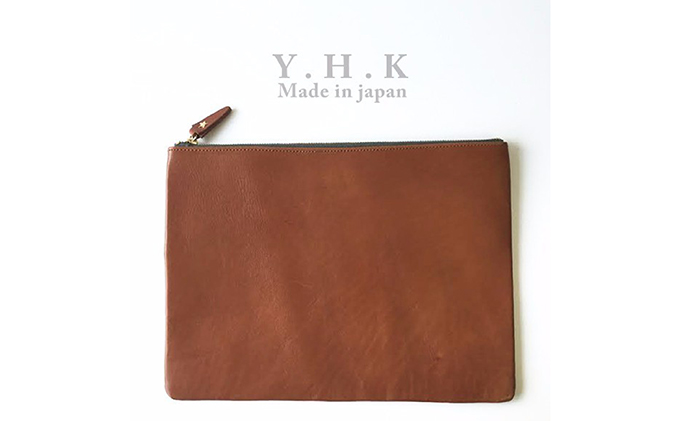 【本革】レザークラッチバック　★ブラウン★　男女兼用