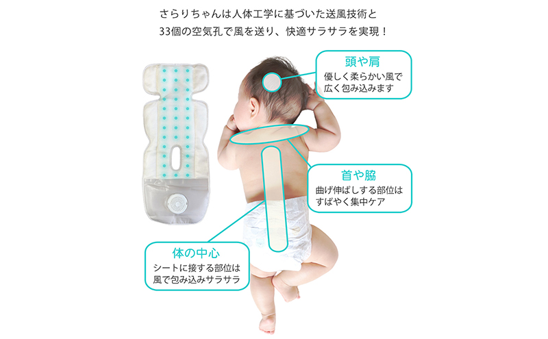 ベビーカーシート ファン付き メッシュ 扇風機 送風 ファンシート 夏 暑さ対策 クールシート 赤ちゃん 新生児 ベビーカー用 ベビーカークッション 夏対策 ベビーシート シート クッション Sunruck SR-SCP-08-LG ライトグレー