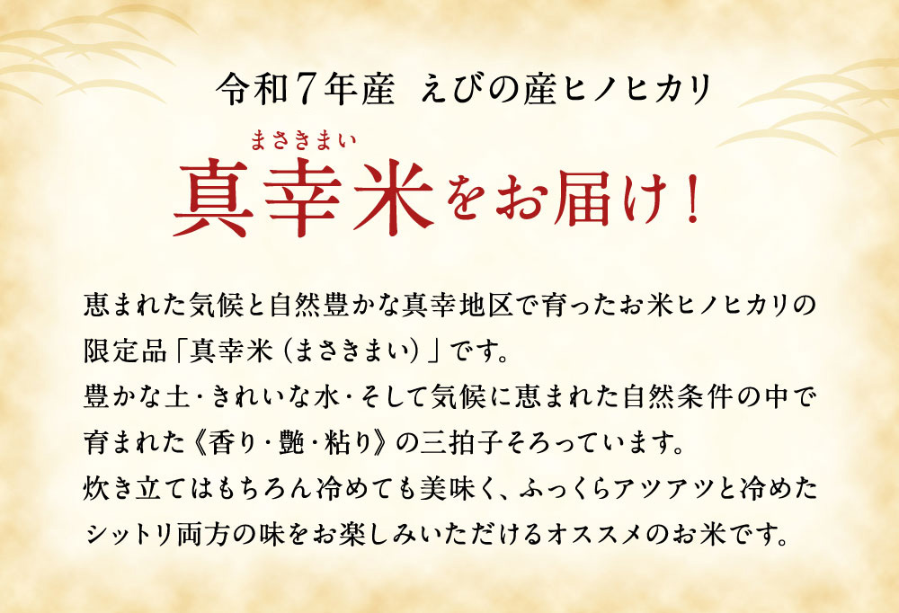 【定期便】限定品 えびの産 ヒノヒカリ 真幸米(まさきまい) 10kg×3ヶ月 30kg 米 定期便 コメ こめ 白米 ひのひかり おにぎり お弁当 冷めても美味しい