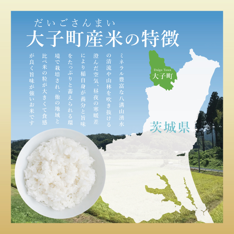 【2か月定期便】大子産米 コシヒカリ（精米）5kg×2回｜茨城県 大子町 こしひかり 白米 令和7年産 食味値 コンテスト（AV040）