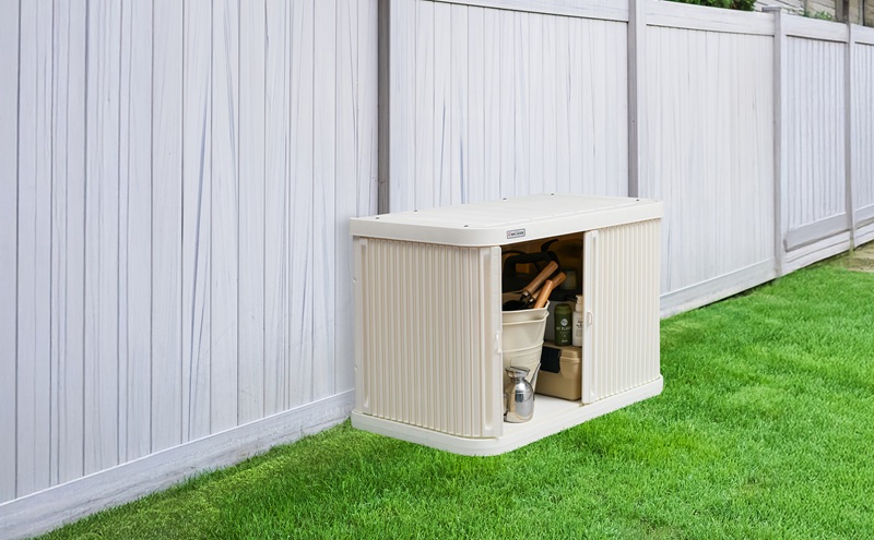 ミニロッカー ML-600PP アイボリー 物置 屋外 サビにくい 庭 ベランダ ガーデン 掃除 防災 収納 ストッカー ミニロッカー アイリスオーヤマ おしゃれ