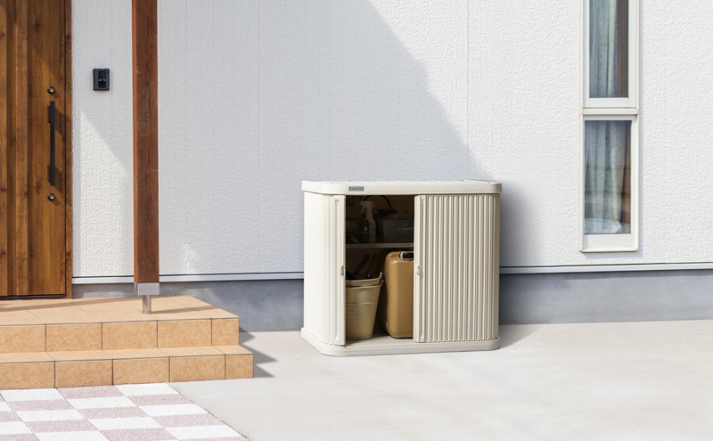 ミニロッカー ML-800PP アイボリー 物置 屋外 サビにくい 庭 ベランダ ガーデン 掃除 防災 収納 ストッカー ミニロッカー アイリスオーヤマ おしゃれ