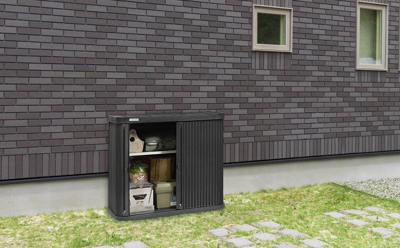 ミニロッカー ML-800PP ダークグレー 物置 屋外 サビにくい 庭 ベランダ ガーデン 掃除 防災 収納 ストッカー ミニロッカー アイリスオーヤマ おしゃれ