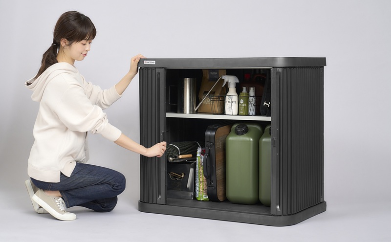 ミニロッカー ML-800PP ダークグレー 物置 屋外 サビにくい 庭 ベランダ ガーデン 掃除 防災 収納 ストッカー ミニロッカー アイリスオーヤマ おしゃれ