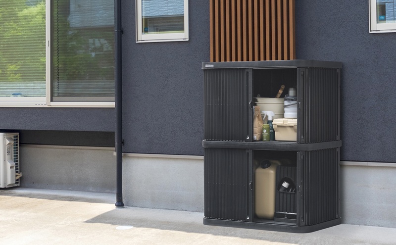 ミニロッカー ML-1200PP ダークグレー 物置 屋外 サビにくい 庭 ベランダ ガーデン 掃除 防災 収納 ストッカー ミニロッカー アイリスオーヤマ おしゃれ