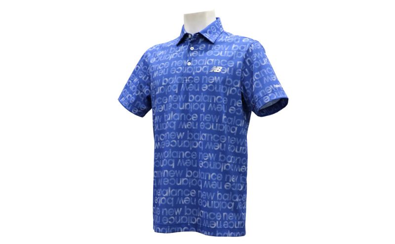 ニューバランスゴルフ ウェア 半袖 ポロシャツ メンズ 通気性 ブルー 012-6168007