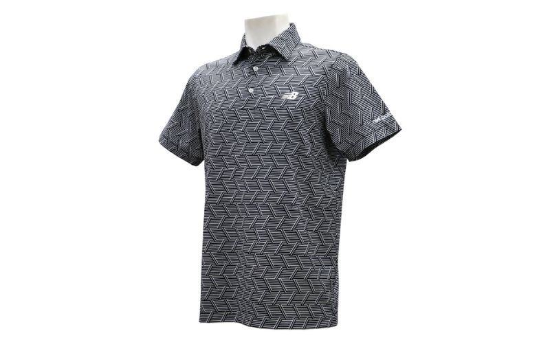 ニューバランスゴルフ ウェア 半袖 ポロシャツ メンズ 通気性 ブラック 012-6168011