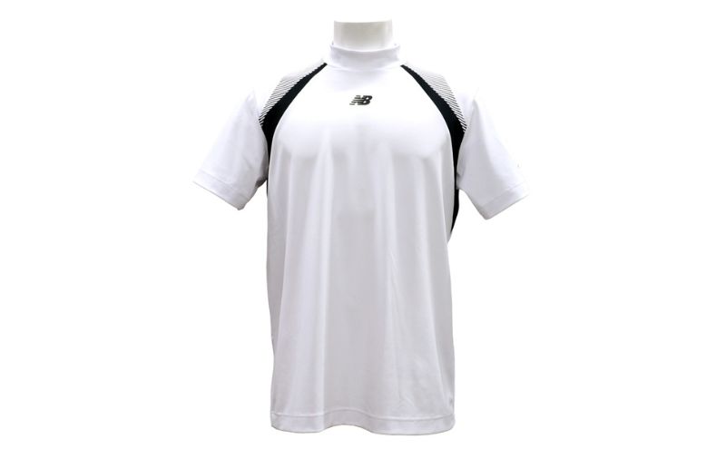 ニューバランスゴルフ ウェア 半袖 モックネックシャツ メンズ UVカット ホワイト 012-6166002