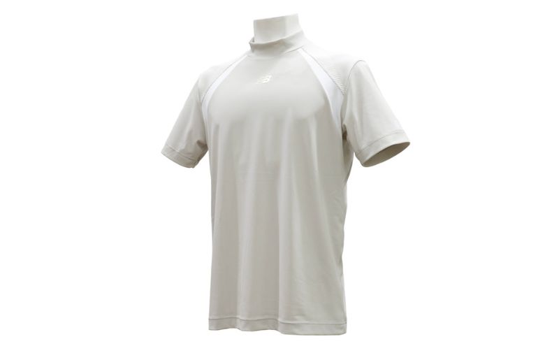 ニューバランスゴルフ ウェア 半袖 モックネックシャツ メンズ UVカット グレー 012-6166002