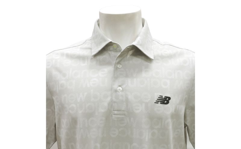 ニューバランスゴルフ ウェア 半袖 ポロシャツ メンズ 通気性 グレー 012-6168007