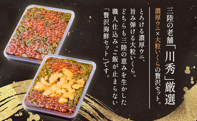 たっぷり漬け ウニ イクラ 150g 2箱×2 セット 三陸 海の宝石箱 海鮮丼の具 めかぶ 贈答 岩手県 宮古市