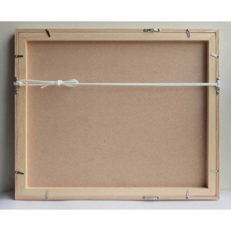 池上夏生 額付き高級プリント ”枇杷の花といたち”