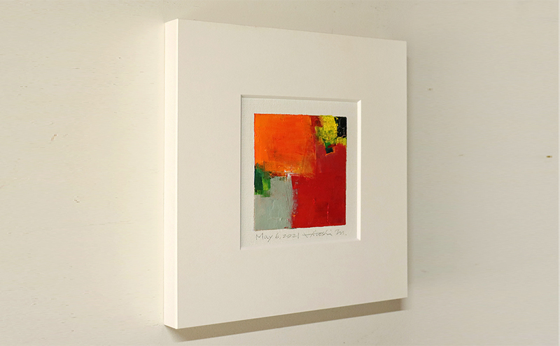 Hiroshi Matsumoto 油彩画 ”May 6, 2021” オリジナル額装(ガラスなし)