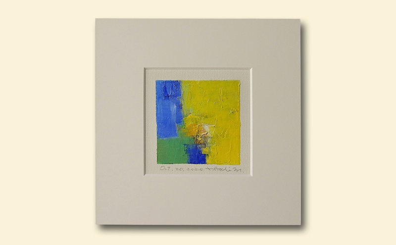 Hiroshi Matsumoto 油彩画 ”Oct. 20, 2020” オリジナル額装(ガラスなし)