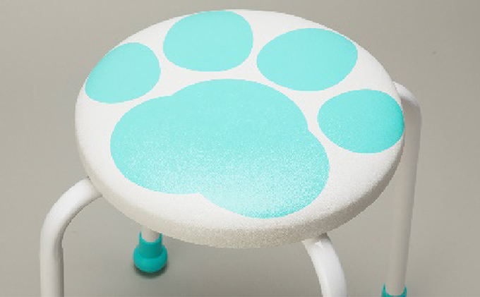 かわいい肉球柄のスツール（イス） 【配送不可：北海道・沖縄・離島】 雑貨 日用品 インテリア 