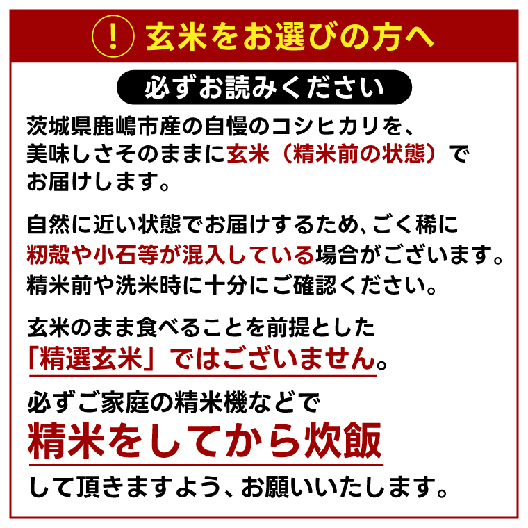 ★令和7年産米★ お米 コシヒカリ 玄米 30kg 鹿嶋市産【こしひかり 米 コメ ごはん ライス ブランド米 茨城県 鹿嶋市 80000円以内】(KBR-25)