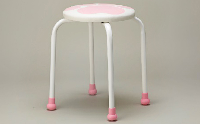 かわいい肉球柄のスツール（イス） 【配送不可：北海道・沖縄・離島】 雑貨 日用品 インテリア 