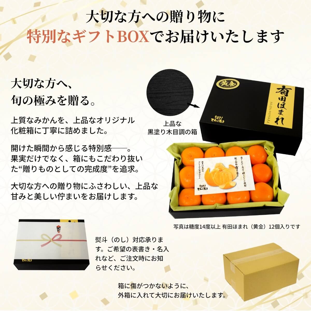 U6309_高糖度13度以上 有田ほまれ  Мサイズ 12玉 /和歌山県有田みかん/ありだ みかん
